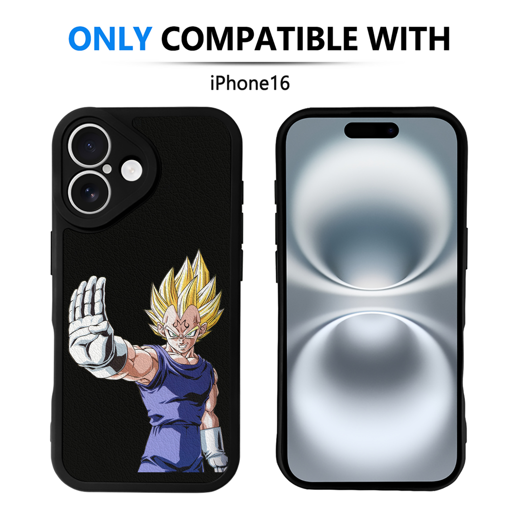 （画像用） ドラゴンボール ベジータ四世（Bejīta Yonsei）DRAGON BALL Vegeta IV 【iPhone 16シリーズ対応】シリコンスマホケース（レザー調） 材質：シリコン